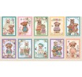 BEAR FAMILY VIGNETTES - 24" REPEAT