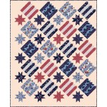 picket stars all american quilt by everyday stitches /67"Wx81"H