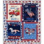 block talk all american quilt by swirly girls design /50"Wx58"H