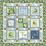Avocado Kitchen Avo great Day Quilt by Marsha Evans Moore /48.25"x48/25"- Free pattern available in August, 2022