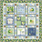 Avocado Kitchen Avo great Day Quilt by Marsha Evans Moore /48.25"x48/25"