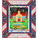panel pop back to school quilt by swirly girls design /48"Wx54"H