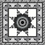 Black Hole Quilt by Project House 360 black and white
