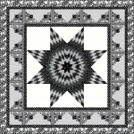 Black Hole Quilt by Project House 360 black and white