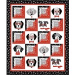 Dog Days Quilt Bow-wow-wow by Coach House Designs /58"Wx70"H