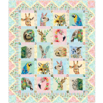Here's Looking at you Brush with Nature quilt by Marsha Evans Moore /48.5"Wx57.5"H 
