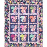 Beau the Squirrel Quilt  by everyday stitches / 41"x51"