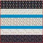 Camping Life MINKY Strip Quilt 57"x57"