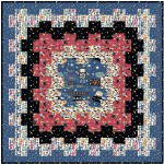 Cogs in Space Dusk Quilt by Lisa Swenson Ruble /52"x52"