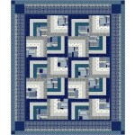 HIdden Cottage Boxes Quilt feat. Cottagecore Blue by Ladebug Design