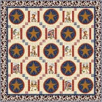 A New Sherrif in Town Quilt by Natalie Crabtree /52"x52"