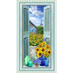 SUMMER SUNFLOWER PANEL -24" REPEAT