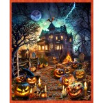 SPOOKY HALLOWEEN HAUNTS PANEL -36" REPEAT