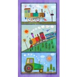 CHUGGA CHUGGA TRACK PANEL-24" REPEAT