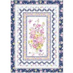 Delicate Beauty Blue Quilt by Wendy Sheppard /52"x72"