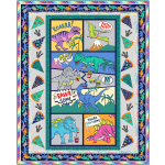Let's Party quilt feat. Dino Pizza Party by Marsha Evans Moore