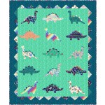 Dino Roar quilt feat. Dino Pizza Party by Slice of Pi Quilts