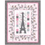 Eiffel Tower Quilt by Wendy Sheppard /49"x61"