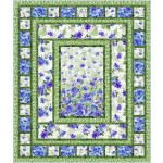 flower boxes blue - floral fantasy by ladeebug design /67"x79"