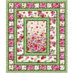 flower boxes red - floral fantasy by ladeebug design /67"x79"