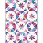 confetti star fresco white quilt by material girlfriends /48"x64"