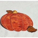 Pumpkin mat made with Hoop Embroidery Patterns from Kreative Kiwi Designs 