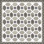 crown jewels black hampton court by Christine Stainbrook quilt - free pattern available in January 2024