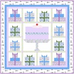 Happy Birthday Lilac Quilt by Natalie Crabtree /68-1/2"x68-1/2"