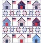 Independance Day hometown america quilt by Natalie Ctabtree /66"wx73"H -free pattern available on April, 2022
