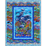 reef life JEWELS OF THE SEA quilt by marsha evans moore /49.5"Wx63.5"H - free pattern available in march, 2023