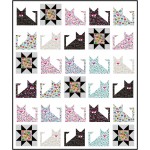 Mod Kittens Quilt Puddy cats by Natalie Crabtree /69"x82.5"