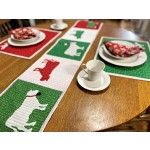 Moo-ry Christmas Cows table runner by Jittery Wings  	