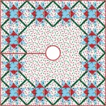 Over Under Again Tree Skirt - most wonderful time of the year quilt by Swirly Girls Design 48"x48"