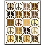 peace for all cotton couture quilt by natalie crabtree /50.5"x62"