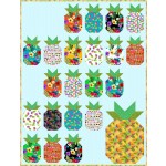 Pineapple Paradise let's get tropical Quilt by Natalie Crabtree /63.5"x83"