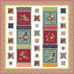 Hopscotch Stars Quilt feat. Playtime Memories by Natalie Crabtree - free pattern available September 2026