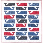 Preppy The Whale Quilt  by Elizabeth Hartman /47"x50"