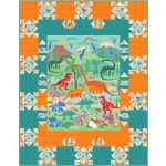 panel pizzazz quilt by swirly girls design 56"x72"