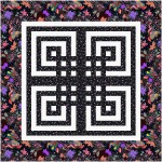 Interlaced Blocks Quilt feat. Rainforest Dream by Brenda Plaster