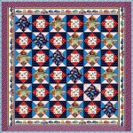 Route Fest Large Throw Quilt feat. Route 66 by Daisi Toegel