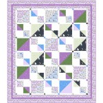 Savannah Squares Lilac Quilt by Kate Colleran of Seams Like a Dream /65"x75"