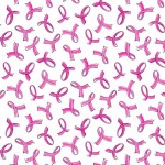 PINK RIBBONS ON MINKY  - 24 yard minimum - Contact your account manager to purchase