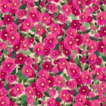 HOLLYHOCKS ON MINKY  - 24 yard minimum - Contact your account manager to purchase