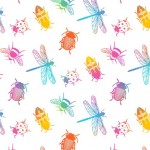 RAINBOW BUGS ON MINKY - 24 yard minimum - Contact your account manager to purchase