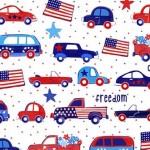 PATRIOTIC PARADE ON MINKY - 24 yard minimum - Contact your account manager to purchase