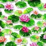 WATER LOTUS ON MINKY - 24 yard minimum - Contact your account manager to purchase