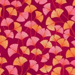 DECORATIVE GINKGO LEAF ON MINKY - 24 yard minimum - Contact your account manager to purchase