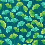 DECORATIVE GINKGO LEAF ON MINKY - 24 yard minimum - Contact your account manager to purchase