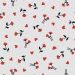 FLOWERS AND HEARTS ON MINKY - 24 yard minimum - Contact your account manager to purchase