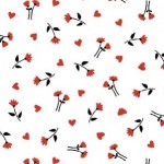 FLOWERS AND HEARTS ON MINKY - 24 yard minimum - Contact your account manager to purchase
